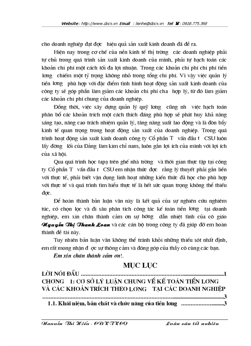image for page Hoàn thiện công tác kế toán tiền lương và các khoản trích theo lương tại Công ty CP tư vấn đầu tư CSU