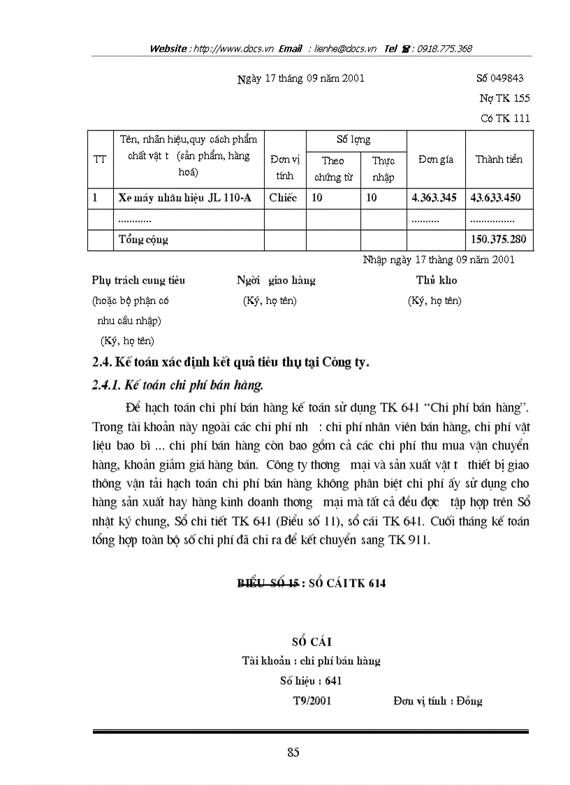 image for page Tổ chức hạch toán kế toán quá trình tiêu thụ sản phẩm hàng hoá tại Công ty thương mại và sản xuất vật tư thiết bị giao thông vận tải
