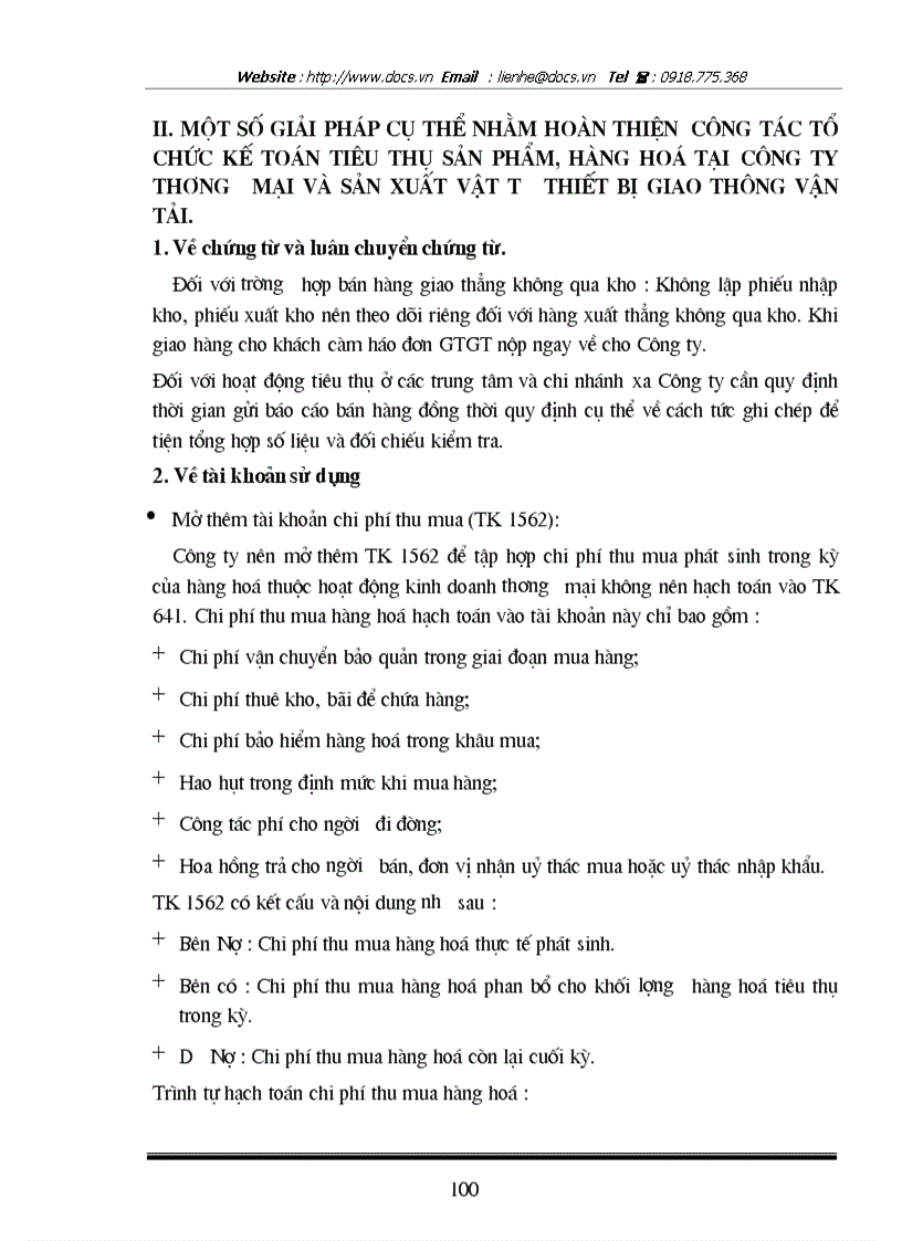 image for page Tổ chức hạch toán kế toán quá trình tiêu thụ sản phẩm hàng hoá tại Công ty thương mại và sản xuất vật tư thiết bị giao thông vận tải