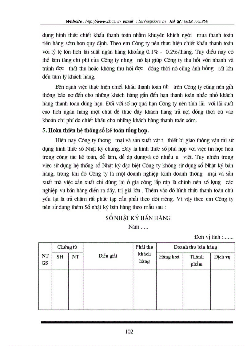 image for page Tổ chức hạch toán kế toán quá trình tiêu thụ sản phẩm hàng hoá tại Công ty thương mại và sản xuất vật tư thiết bị giao thông vận tải