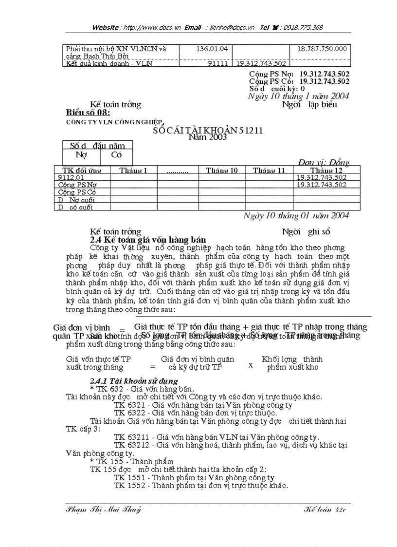 image for page Hoàn thiện công tác kế toán tiêu thụ và xác định kết quả tiêu thụ thành phẩm tại Công ty TNHH Vật liệu nổ công nghiệp