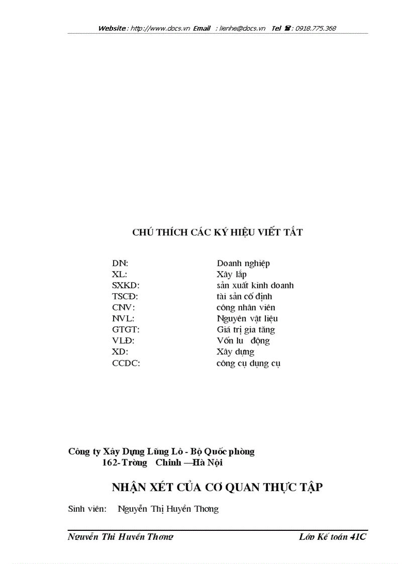 image for page Hoàn thiện hạch toán Nguyên vật liệu với việc nâng cao hiệu quả sử dụng vốn lưu động tại công ty Xây dựng Lũng Lô Bộ Quốc phòng