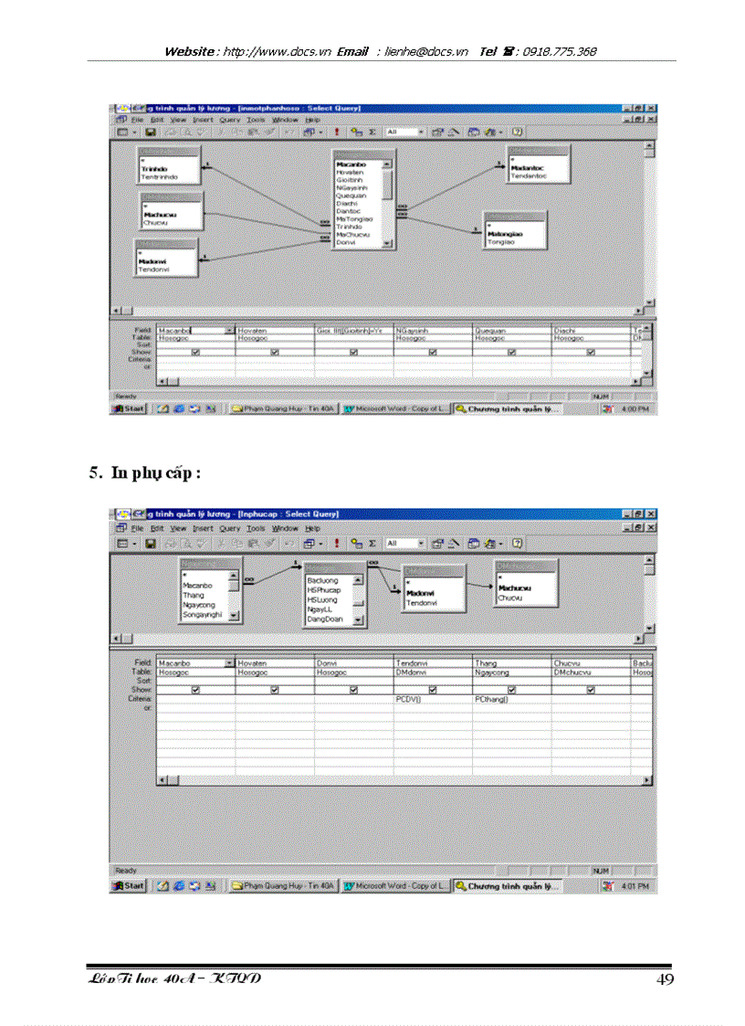 image for page Ứng dụng tin học trong công tác quản lý Lao động tiền lương tại công ty xây dựng số 2 Vinaconex