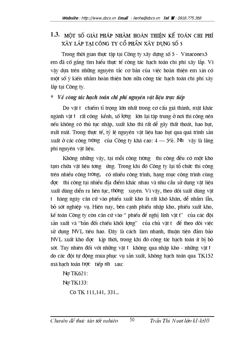 image for page Hoàn thiện phương pháp kế toán chi phí xây lắp tại Công ty Cổ phần xây dựng số 5 trong điều kiện vận dụng hệ thống chuẩn mực kế toán Việt Nam