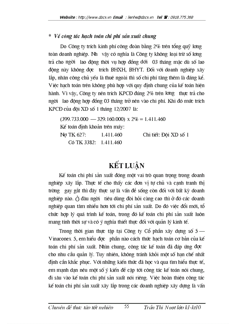 image for page Hoàn thiện phương pháp kế toán chi phí xây lắp tại Công ty Cổ phần xây dựng số 5 trong điều kiện vận dụng hệ thống chuẩn mực kế toán Việt Nam