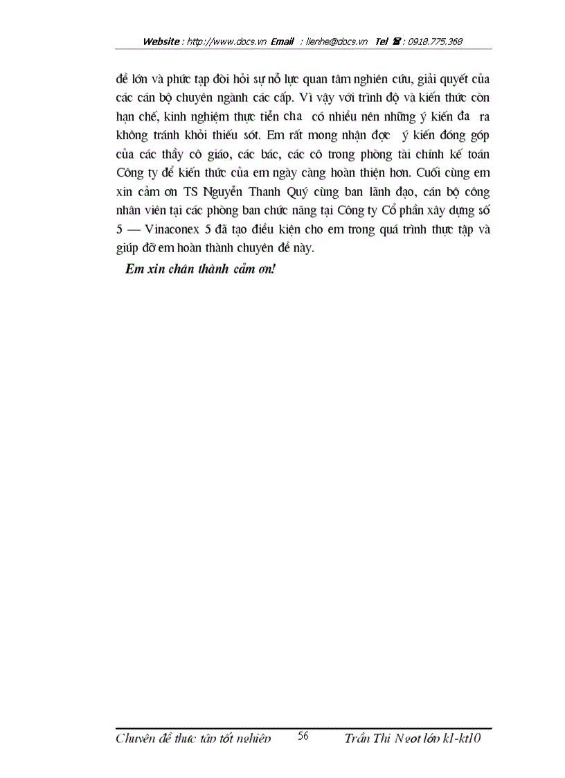 image for page Hoàn thiện phương pháp kế toán chi phí xây lắp tại Công ty Cổ phần xây dựng số 5 trong điều kiện vận dụng hệ thống chuẩn mực kế toán Việt Nam