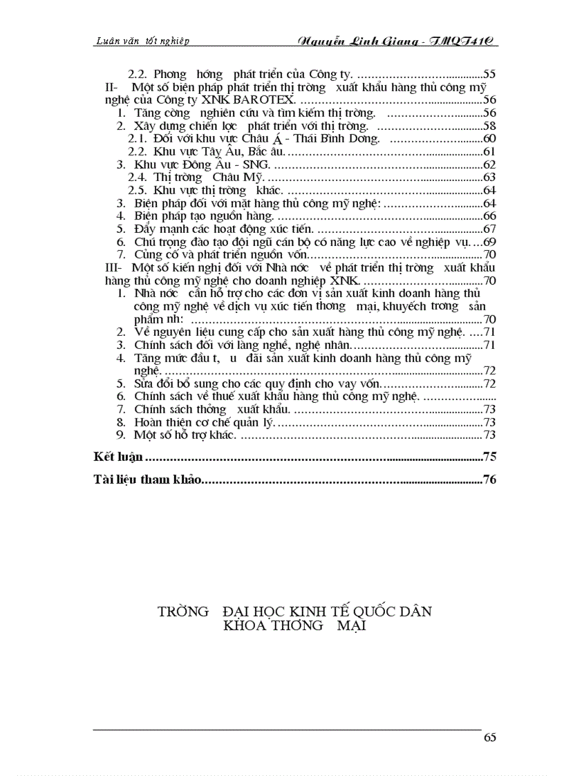 image for page Một số biện pháp phát triển thị trường xuất khẩu hàng thủ công mỹ nghệ tại Công ty XNK BAROTEX