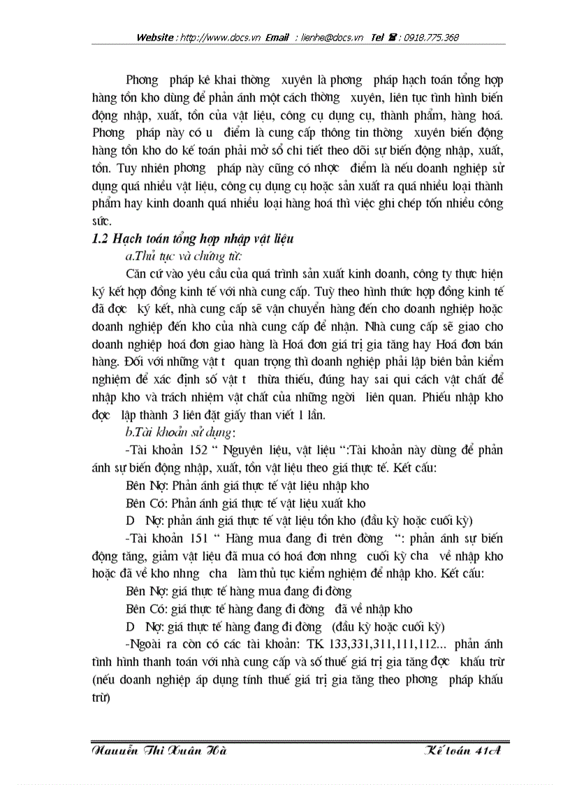 image for page Lý luận chung về công tác kế toán nguyên vật liệu với việc nâng cao hiệu quả sử dụng nguyên vật liệu trong doanh nghiệp