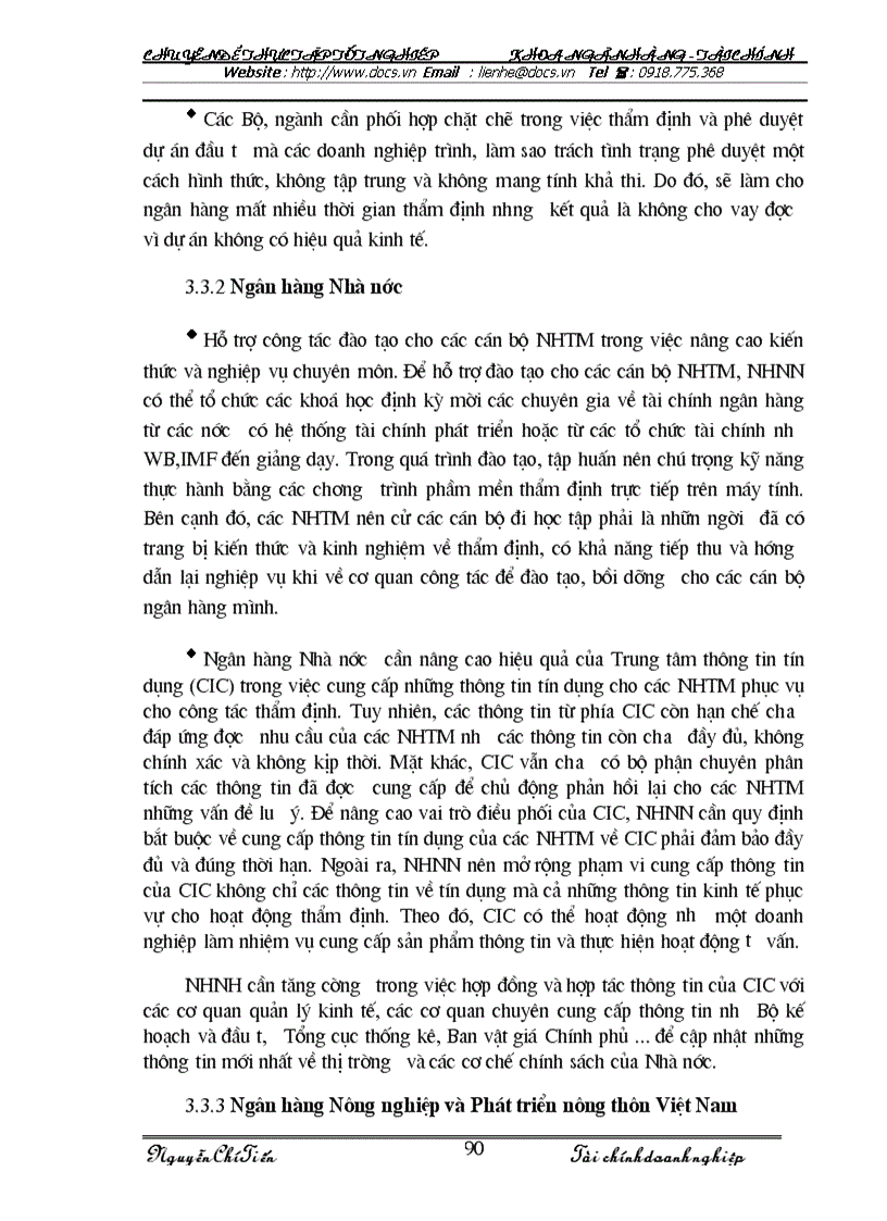 image for page Nâng cao chất lượng thẩm định tài chính dự án đầu tư tại Chi nhánh NHNo PTNT Nam Hà Nội