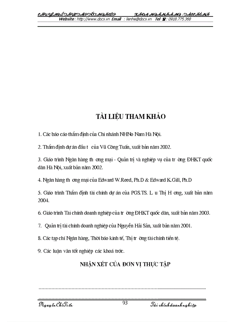 image for page Nâng cao chất lượng thẩm định tài chính dự án đầu tư tại Chi nhánh NHNo PTNT Nam Hà Nội