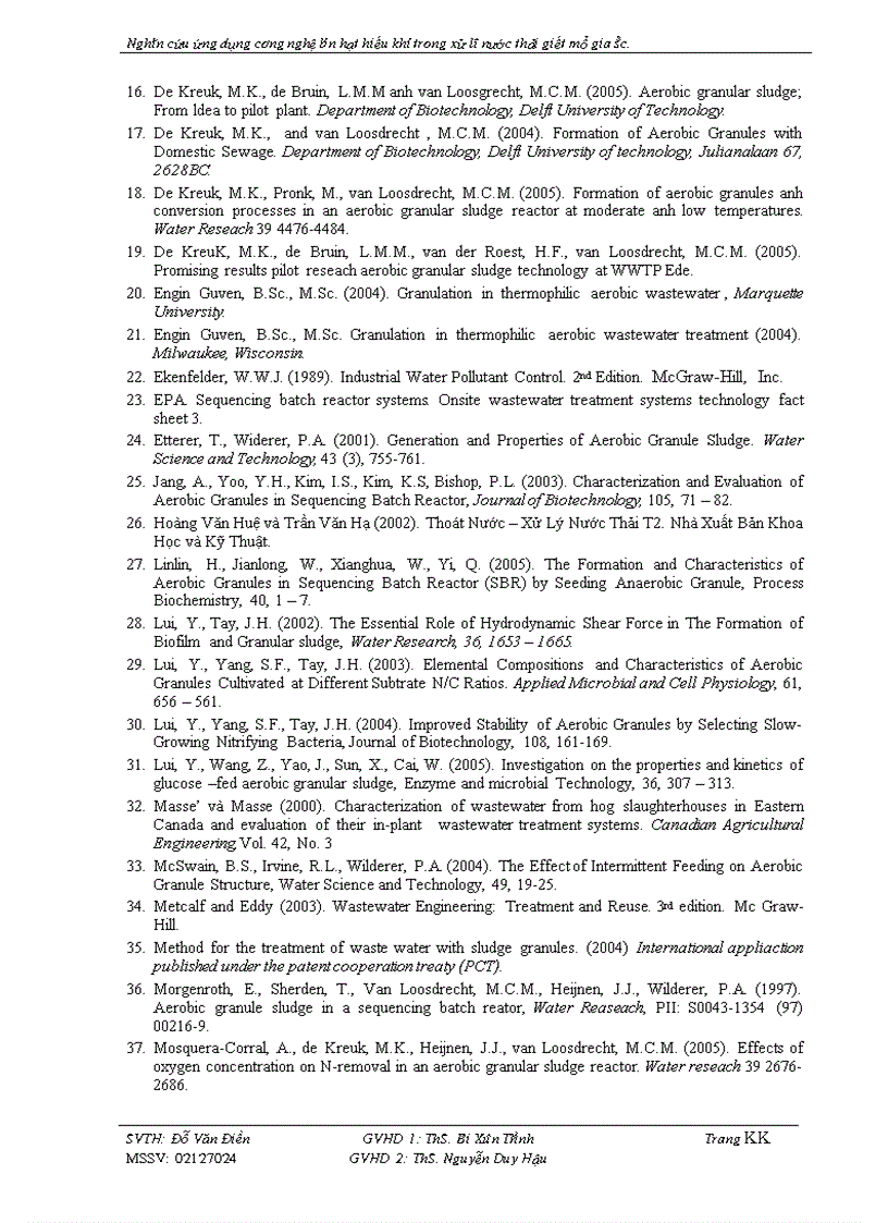 image for page Nghiên cứu ứng dụng công nghệ bùn hạt hiếu khí trong xử lý nước thải giết mổ gia súc