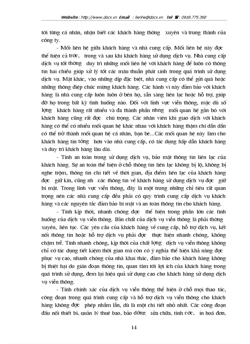 image for page Một số giải pháp để nâng cao chất lượng dịch vụ khách hàng ở Công ty Thông tin viễn thông điện lực