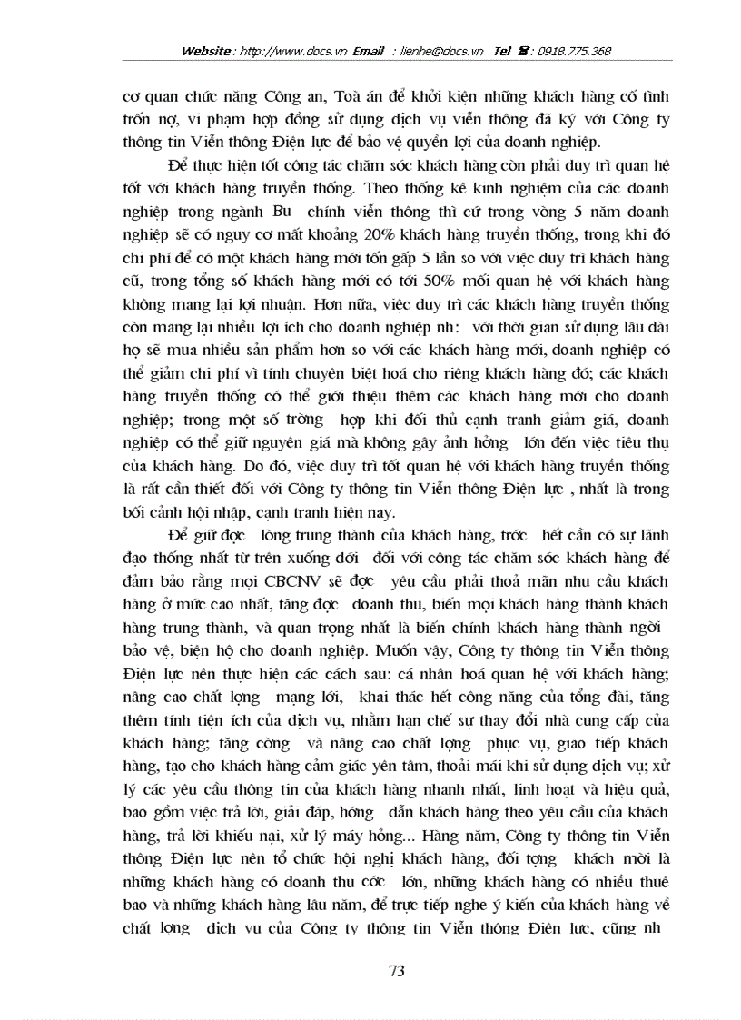 image for page Một số giải pháp để nâng cao chất lượng dịch vụ khách hàng ở Công ty Thông tin viễn thông điện lực
