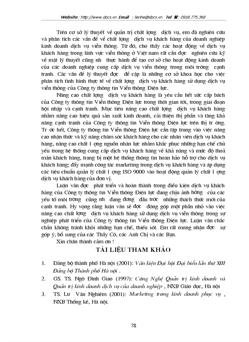 image for page Một số giải pháp để nâng cao chất lượng dịch vụ khách hàng ở Công ty Thông tin viễn thông điện lực