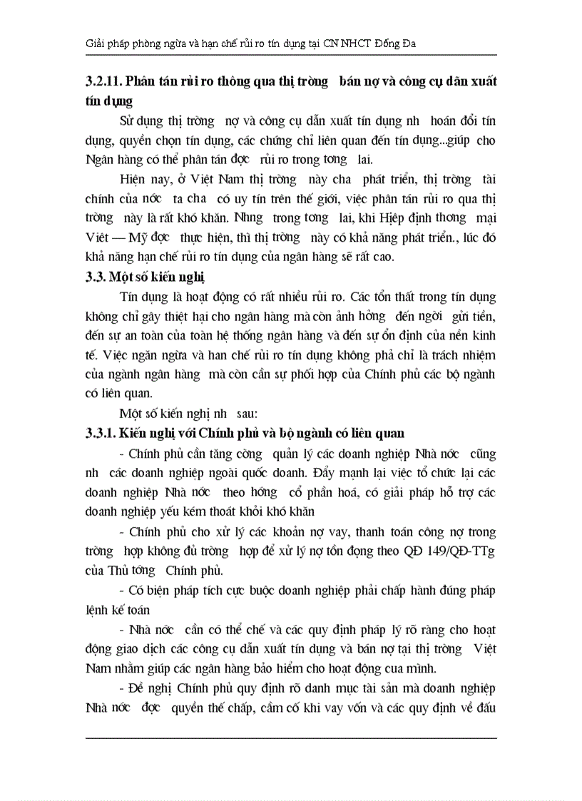 image for page Ngăn ngừa và hạn chế rủi ro tín dụng tại Chi nhánh Ngân hàng Công Thương Đống Đa