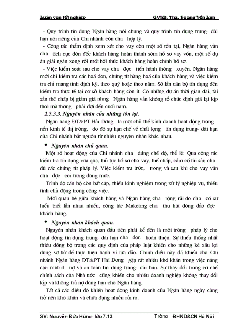 image for page Một số giải pháp nâng cao chất lượng tín dụng trung dài hạn tại Chi nhánh Ngân hàng ĐT PT Hải Dương