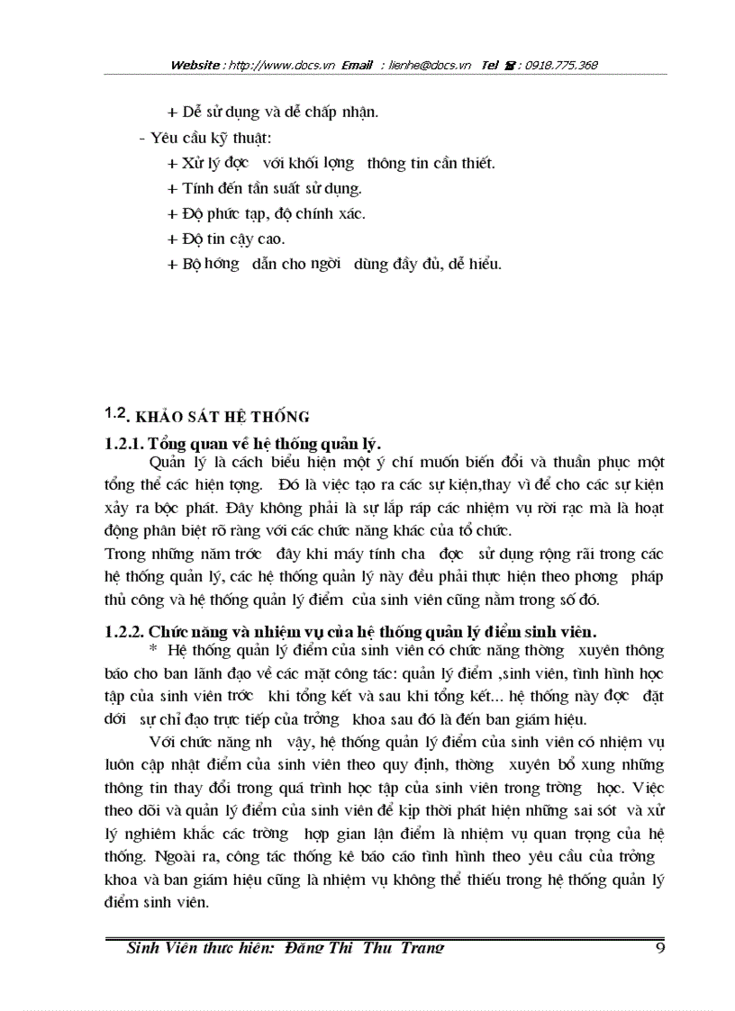 image for page Phân tích và thiết kế chương trình báo cáo quản lý điểm sinh viên