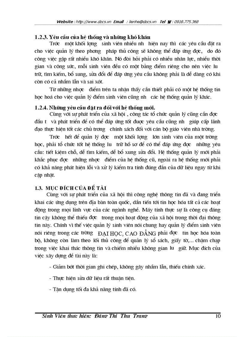 image for page Phân tích và thiết kế chương trình báo cáo quản lý điểm sinh viên