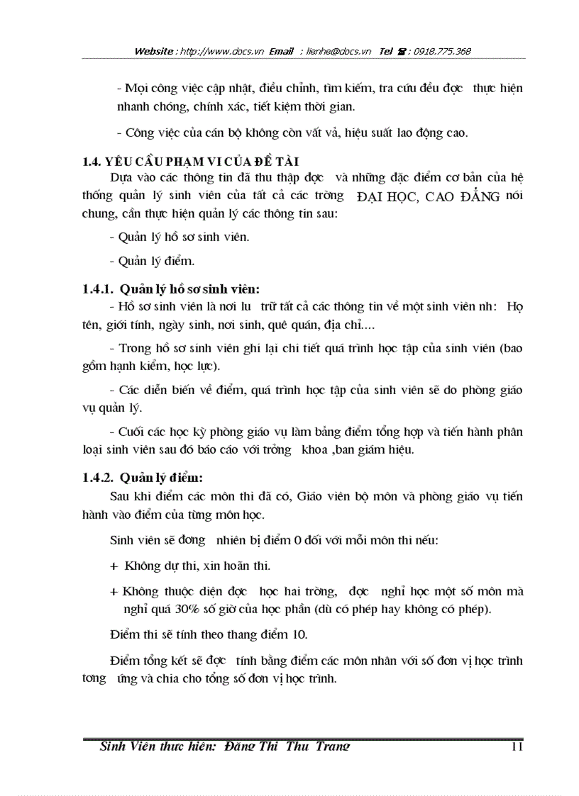 image for page Phân tích và thiết kế chương trình báo cáo quản lý điểm sinh viên