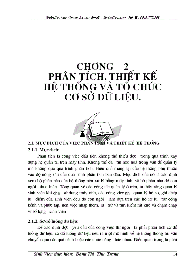 image for page Phân tích và thiết kế chương trình báo cáo quản lý điểm sinh viên