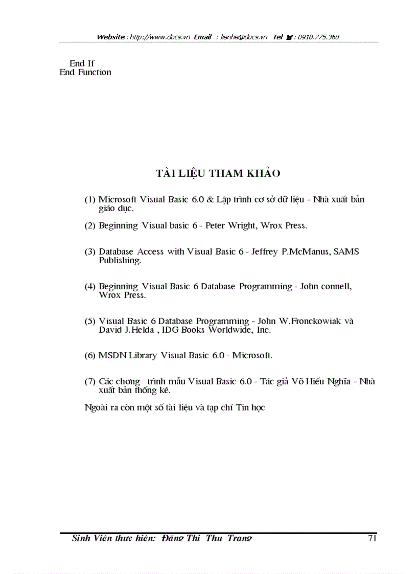 image for page Phân tích và thiết kế chương trình báo cáo quản lý điểm sinh viên