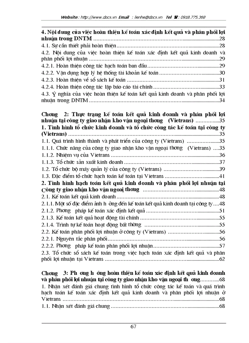 image for page Hoàn thiện kế toán xác định kết quả hoạt động kinh doanh và phân phối lợi nhuận tại Công ty giao nhận kho vận ngoại thương