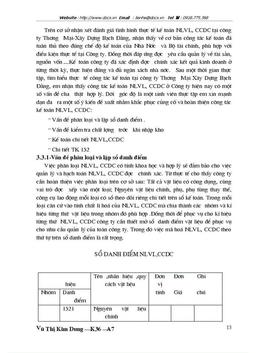 image for page Kế toán nguyên liệu vật liệu vật liệu và công cụ dụng cụ tại Công ty Thương Mại Xây Dựng Bạch Đằng