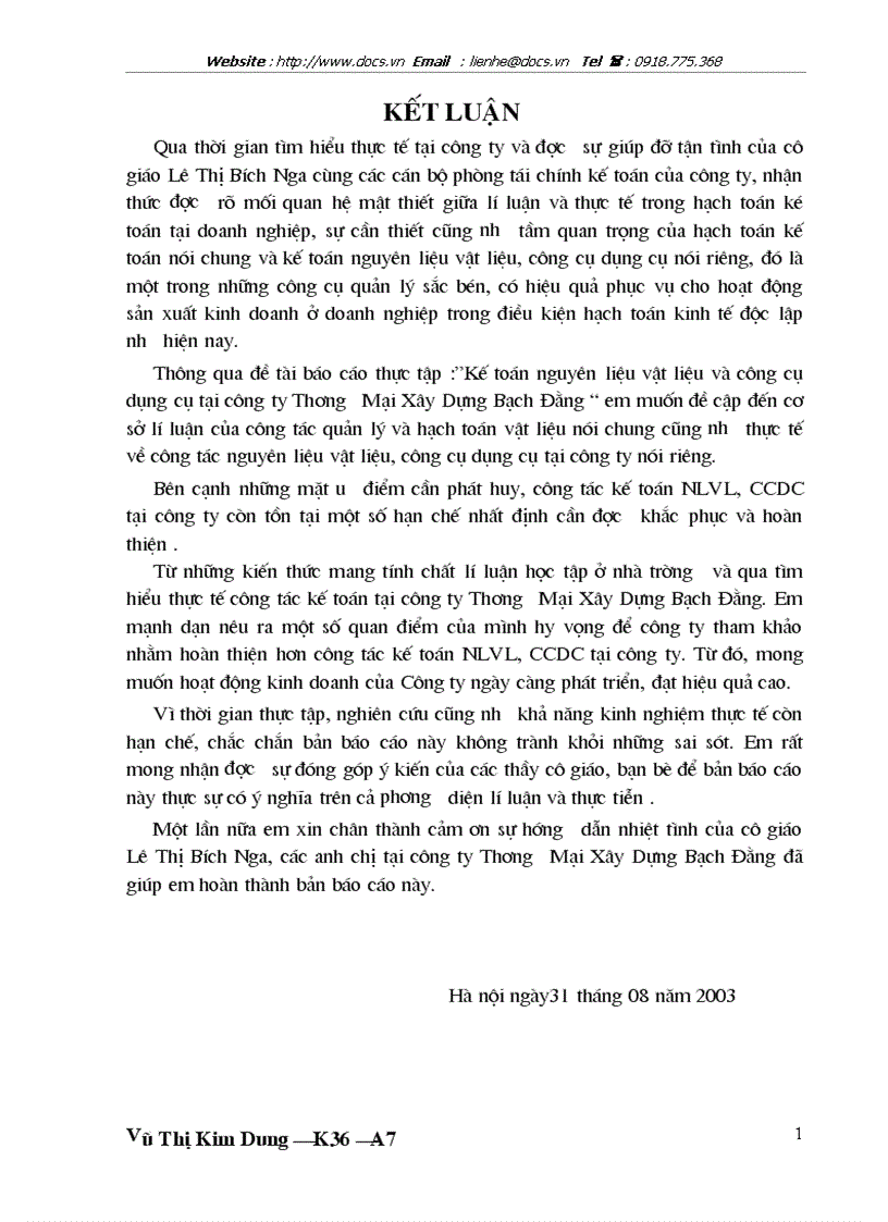 image for page Kế toán nguyên liệu vật liệu vật liệu và công cụ dụng cụ tại Công ty Thương Mại Xây Dựng Bạch Đằng