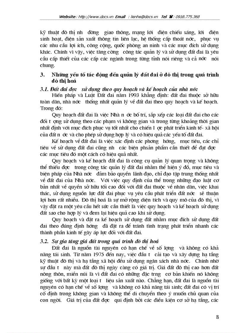 image for page Hoàn thiện công tác quản lý đất đai trong quá trình đô thị hoá ở tỉnh Bắc Ninh từ nay đến năm 2010