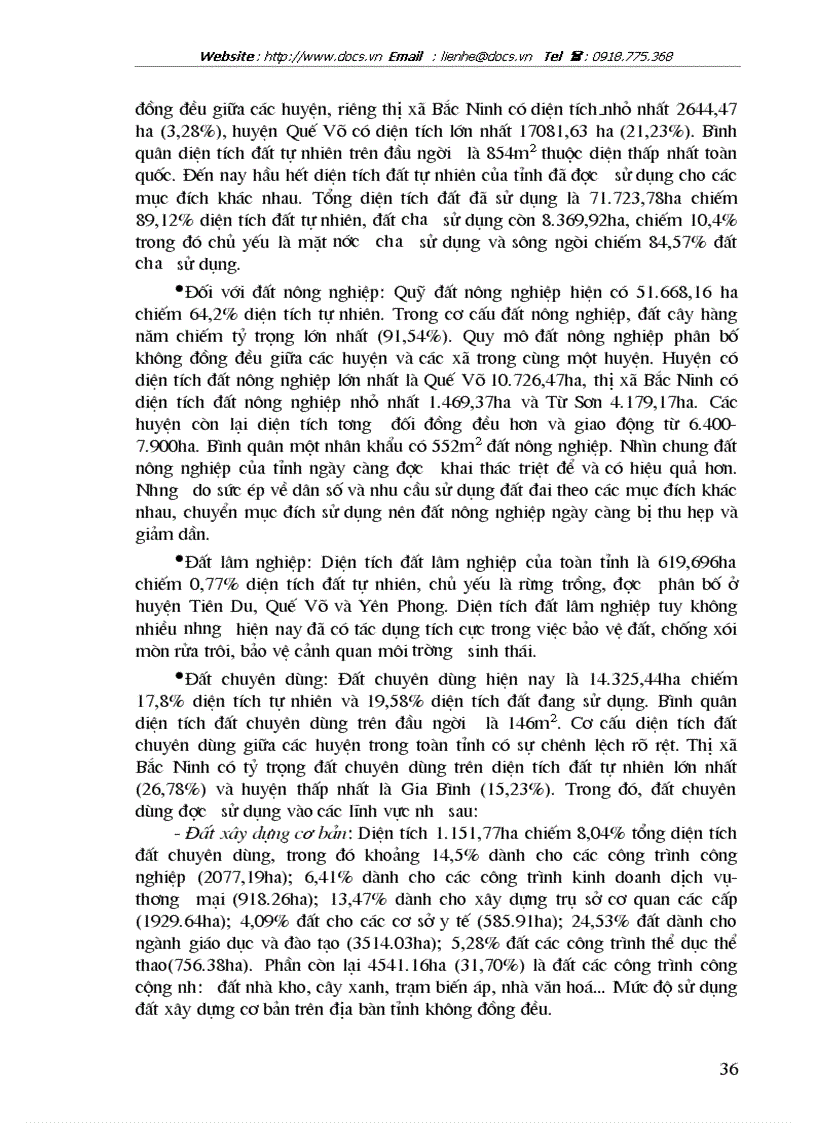 image for page Hoàn thiện công tác quản lý đất đai trong quá trình đô thị hoá ở tỉnh Bắc Ninh từ nay đến năm 2010