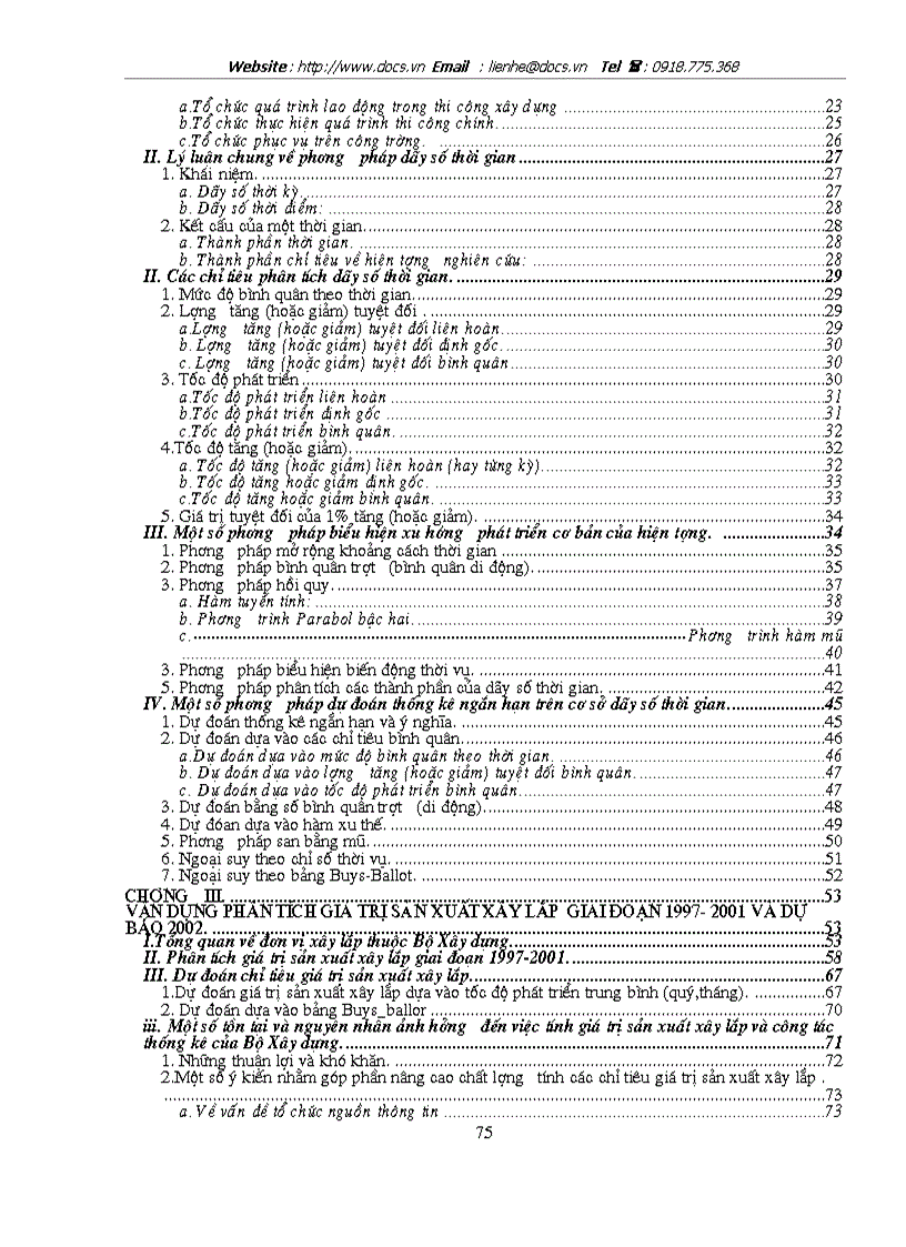 image for page Vận dụng phương pháp dãy số thời gian để phân tích chỉ tiêu giá trị sản xuất xây lắp giai đoạn 1997 2001 và dự báo 2002 của các Tổng Công ty thuộc Bộ