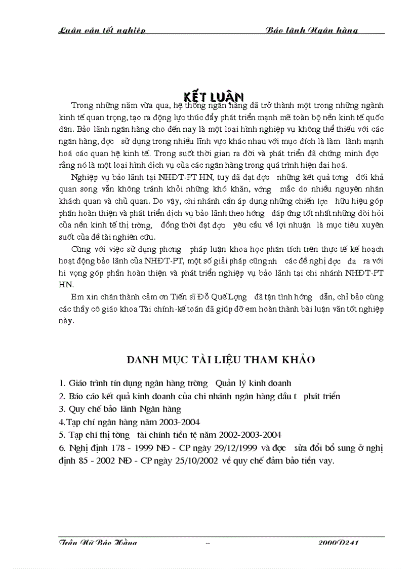 image for page Hoàn thiện và phát triển hoạt động bảo lãnh tại chi nhánh NHĐT PT HN