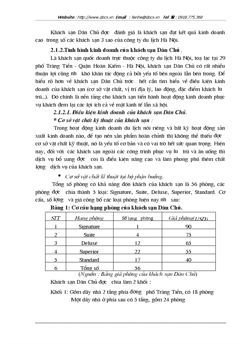 image for page Hoàn thiện công tác tổ chức quản lý và sử dụng nguồn nhân lực tại khách sạn Dân Chủ