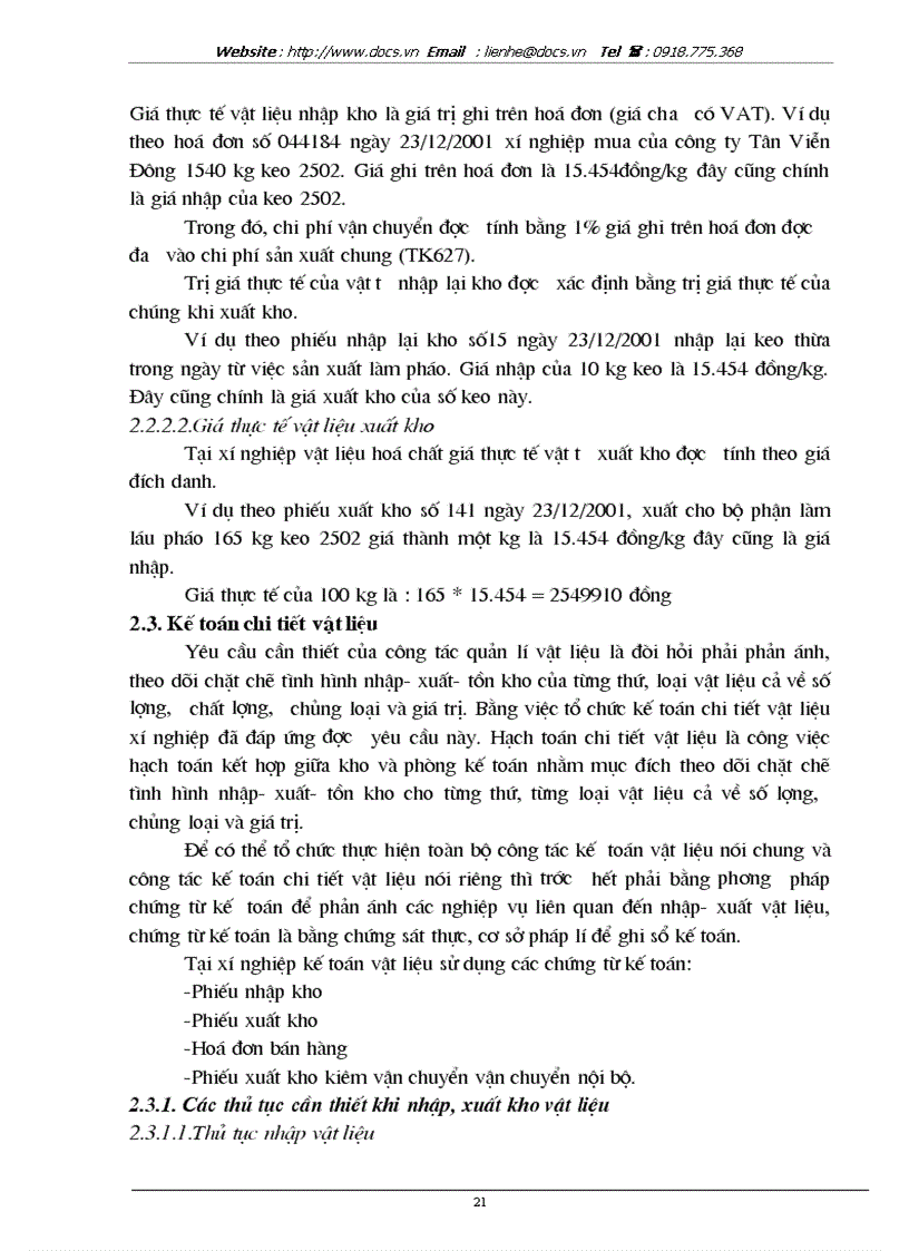 image for page Hoàn thiện công tác kế toán nguyên vật liệu tại xí nghiệp vật liệu Hoá chất