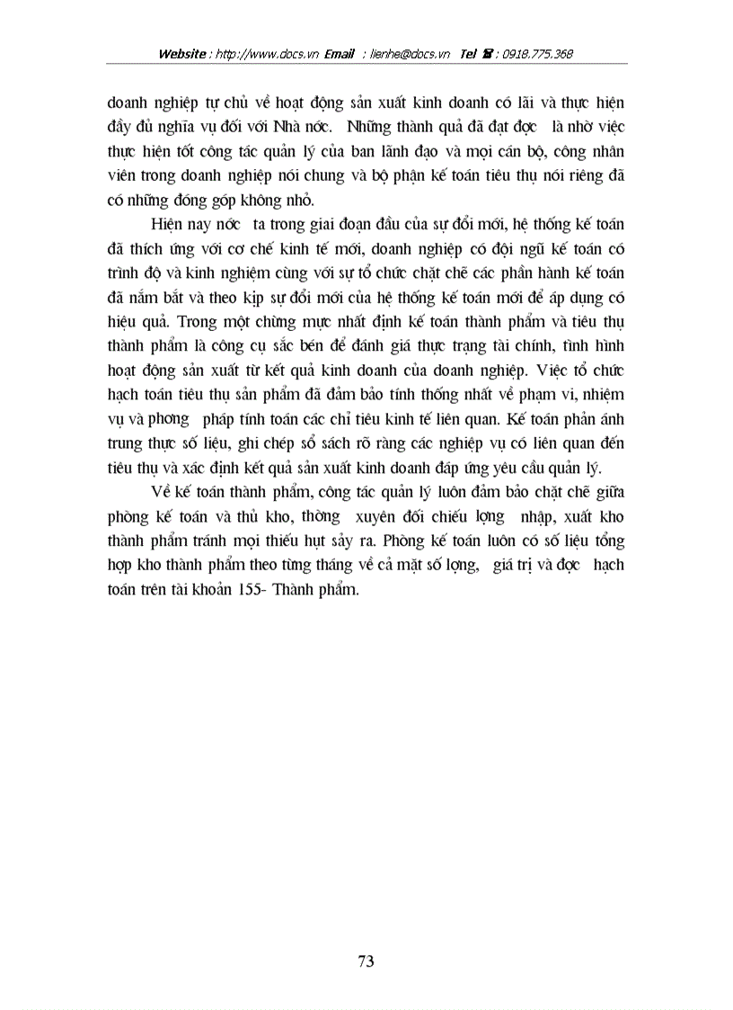 image for page Tổ chức hạch toán thành phẩm và tiêu thụ thành phẩm ở xí nghiệp Bia Quang Trung