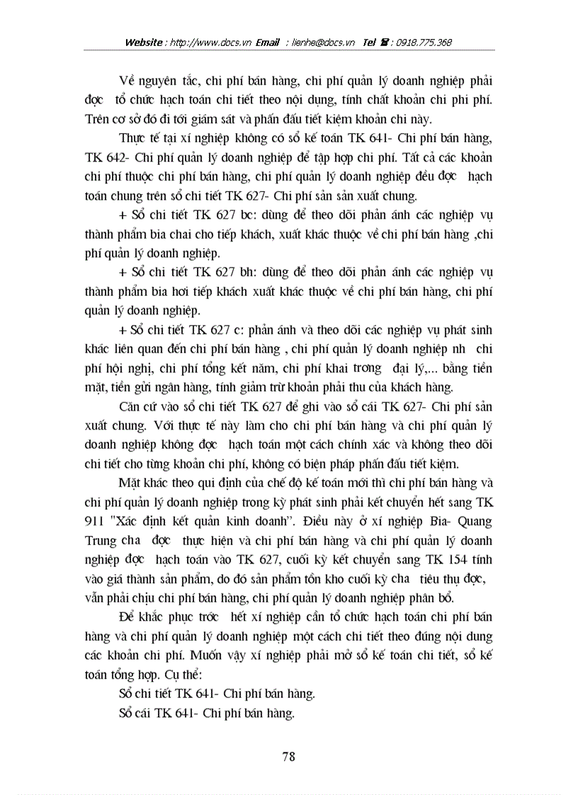 image for page Tổ chức hạch toán thành phẩm và tiêu thụ thành phẩm ở xí nghiệp Bia Quang Trung