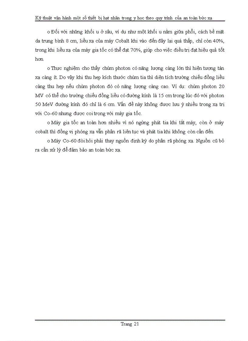 image for page Kỹ thuật vận hành một số thiết bị hạt nhân trong y học theo quy trình của an toàn bức xạ