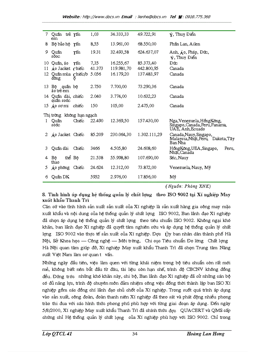 image for page Triển khai xây dựng và áp dụng hệ thống trách nhiệm xã hội SA8000 tại Xí nghiệp May xuất khẩu Thanh Trì
