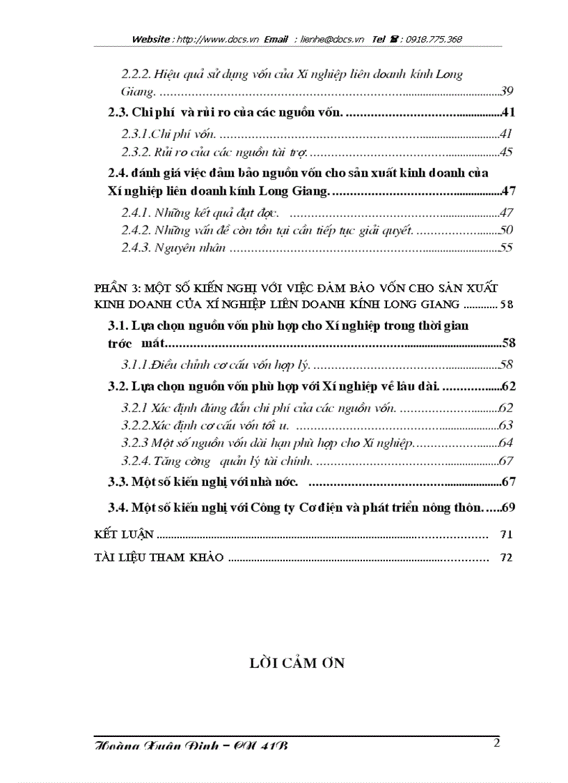 image for page Đảm bảo nguồn vốn cho hoạt động sản xuất kinh doanh của Xí nghiệp liên doanh kính Long Giang