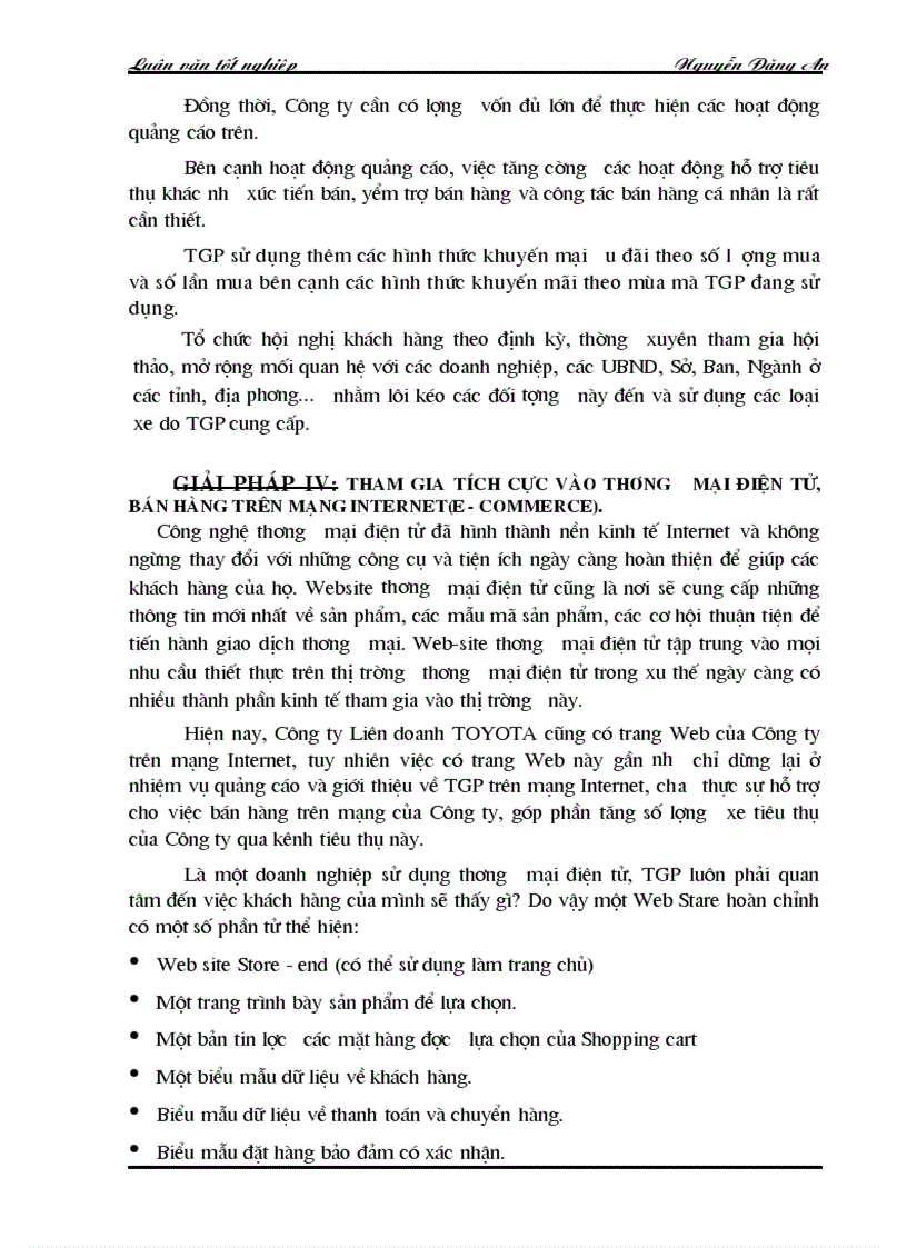 image for page Giải pháp đẩy mạnh tiêu thụ xe ôtô ở Công ty liên doanh TOYOTA Giải Phóng