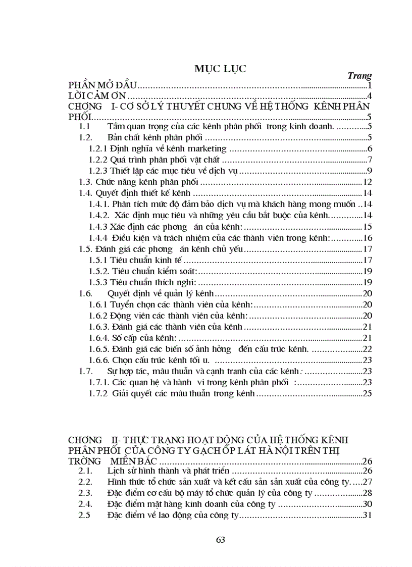 image for page Một số giải pháp nhằm hoàn thiện hệ thống kênh phân phối sản phẩm của Công ty gạch ốp lát Hà Nội trên thị trường Miền Bắc