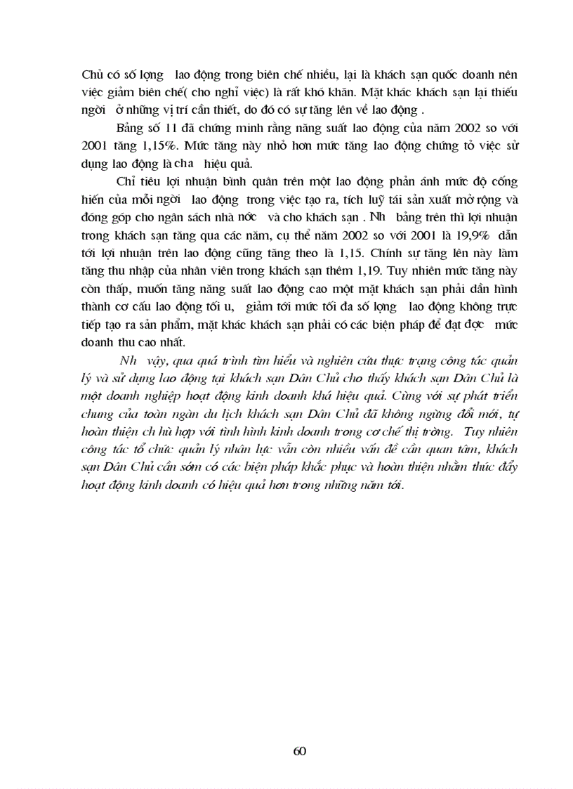 image for page Phương hướng mục tiêu và một số giải pháp nhằm hoàn thiện công tác tổ chức quản lý và sử dụng nguồn nhân lực tại khách sạn Dân Chủ