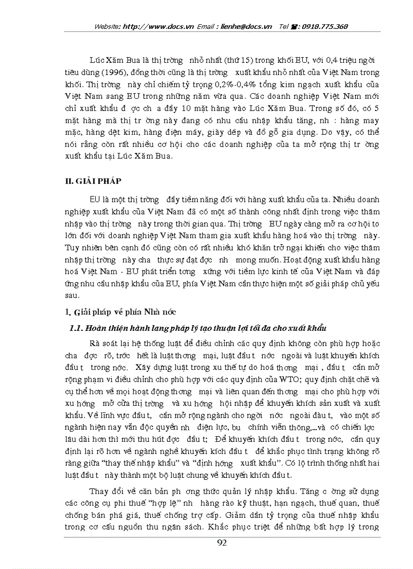 image for page Tự do hoá trong eu và khả năng thâm nhập thị trường eu của hàng hoá việt nam