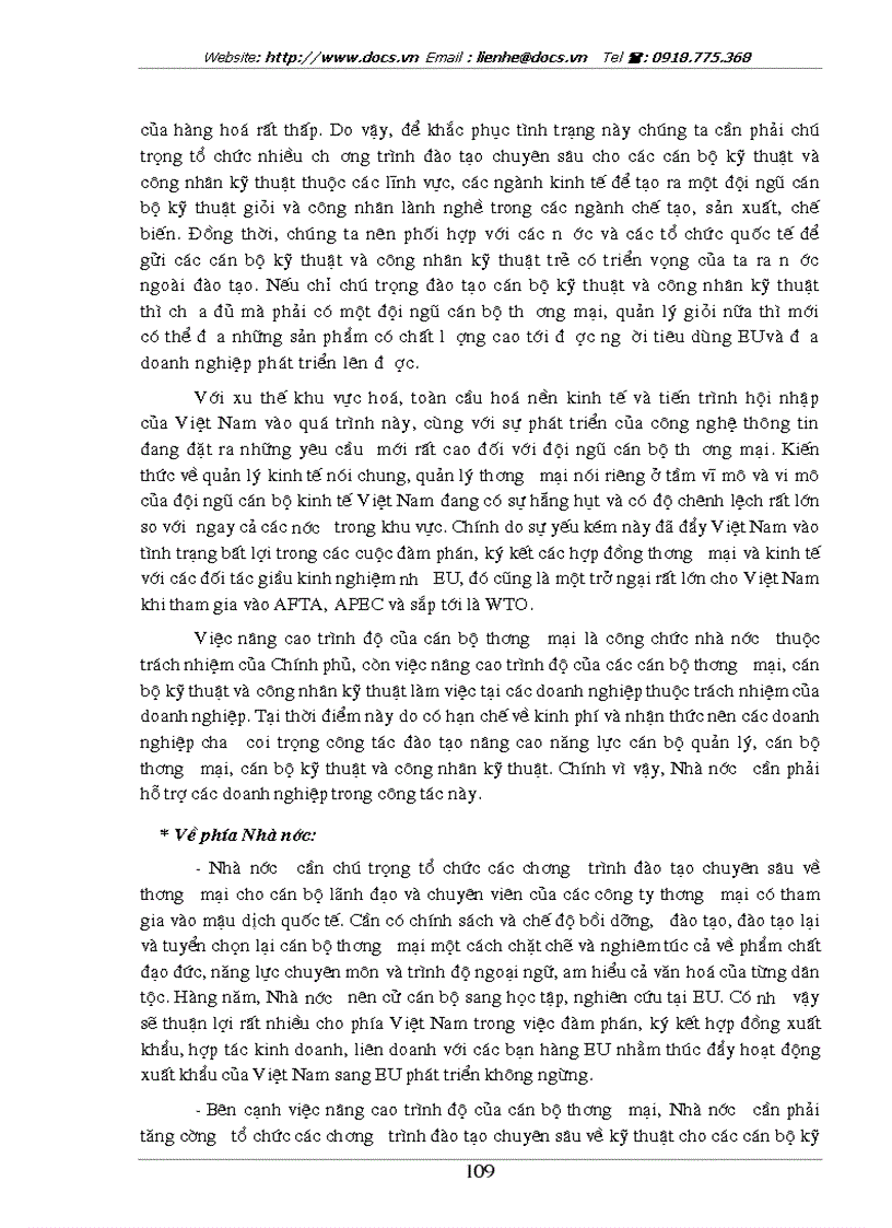 image for page Tự do hoá trong eu và khả năng thâm nhập thị trường eu của hàng hoá việt nam