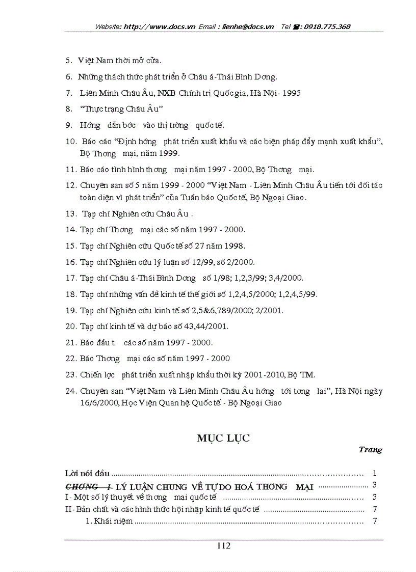image for page Tự do hoá trong eu và khả năng thâm nhập thị trường eu của hàng hoá việt nam