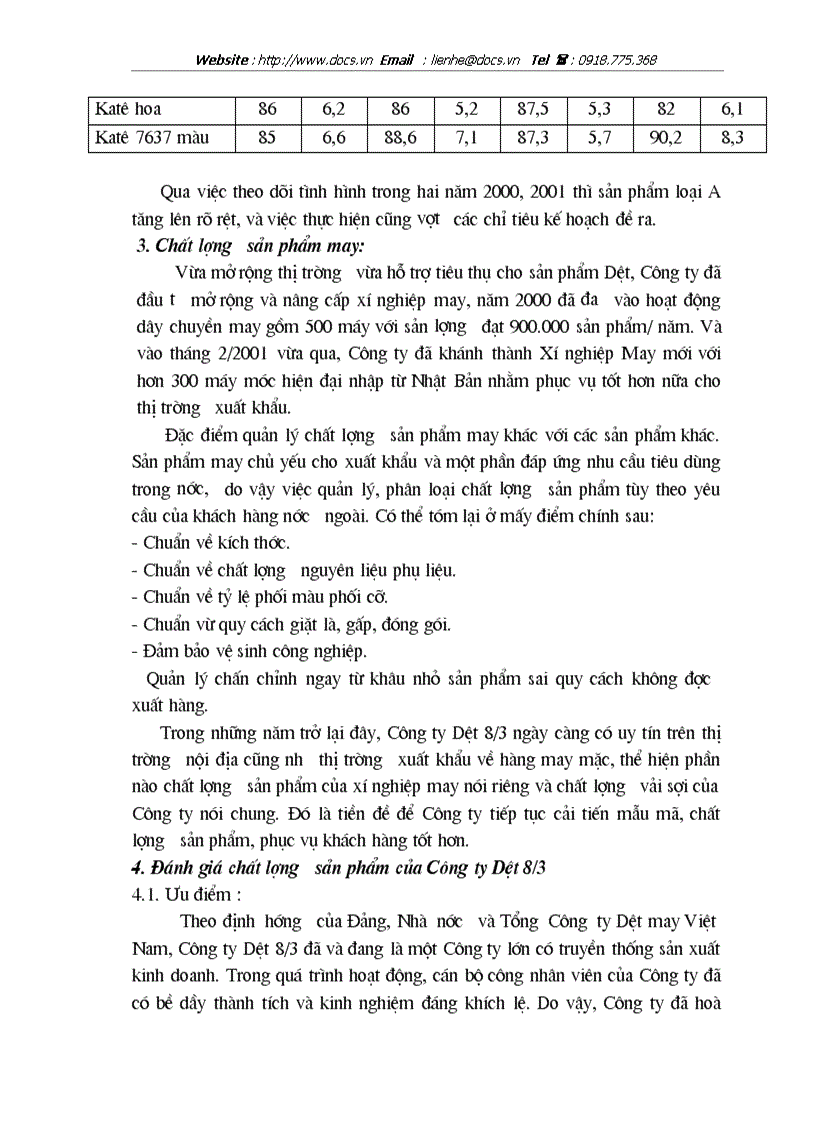 image for page Kết quả hoạt động sản xuất kinh doanh của công ty dệt 8 3 trong thời gian qua