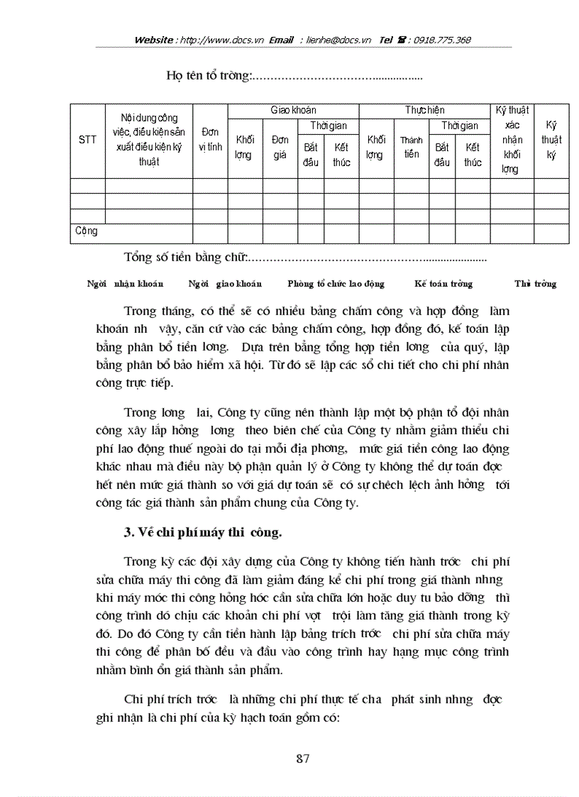 image for page Hoàn thiện công tác tổ chức hạch toán chi phí sản xuất và tính giá thành sản phẩm xây lắp tại Công ty xây dựng 492