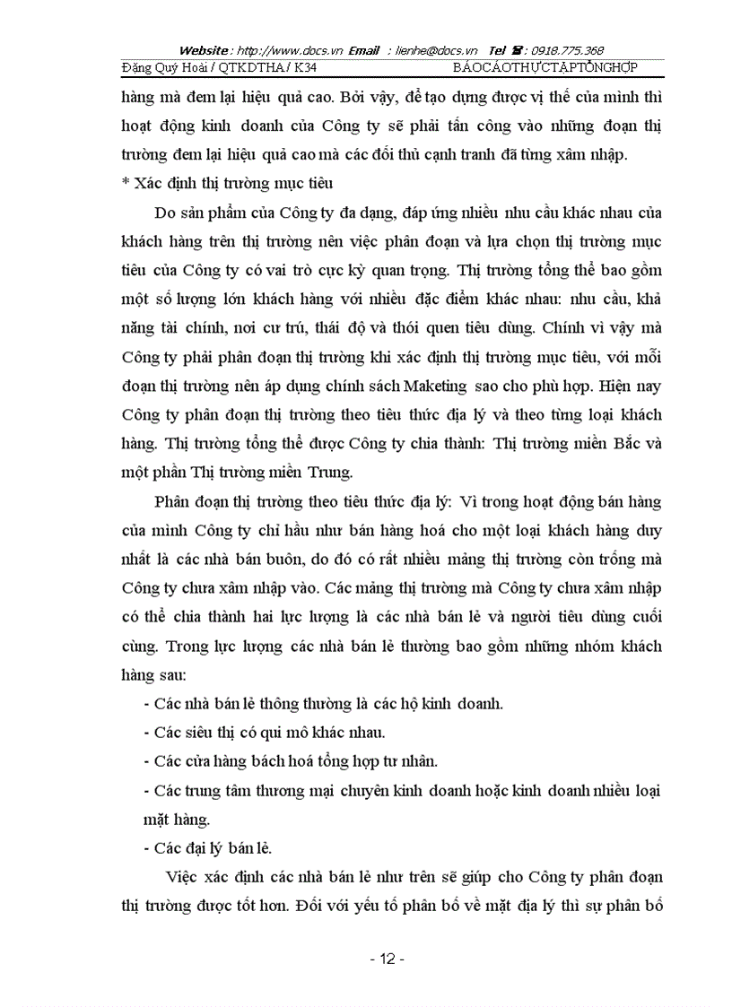 image for page Báo cáo thực tập tổng hợp thực tế tại Công ty TNHH Hasa