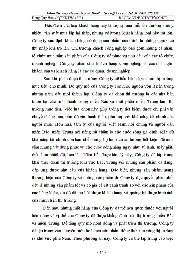 image for page Báo cáo thực tập tổng hợp thực tế tại Công ty TNHH Hasa