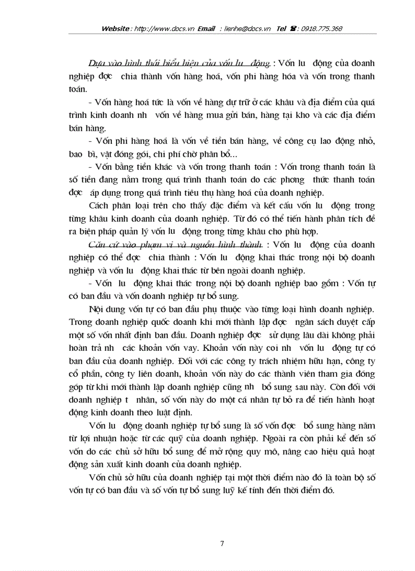 image for page Vốn lưu động và các giải pháp nhằm nâng cao hiệu quả sử dụng vốn lưu động tại Tổng công ty Da Giầy Việt Nam